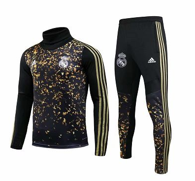 Combinaison d'entraînement Real Madrid 2020 en or noir